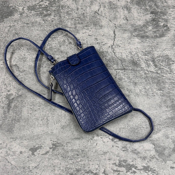 クロコダイル スマホショルダー CAPRI - DENIM/デニム