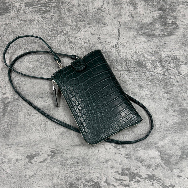 クロコダイル スマホショルダー CAPRI - GREEN/グリーン