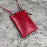 クロコダイル スマホショルダー CAPRI - RED/レッド