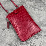 クロコダイル スマホショルダー CAPRI - RED/レッド