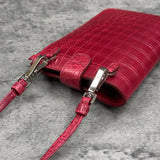 クロコダイル スマホショルダー CAPRI - RED/レッド