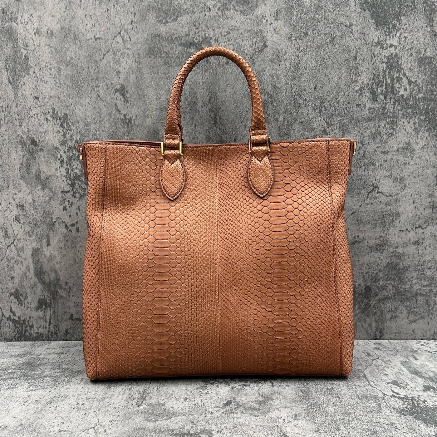 パイソン トートバッグ CALON(G) - COGNAC/コニャック – Le'sac