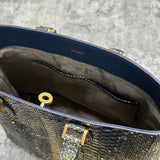 金箔付きのパイソントートバッグ