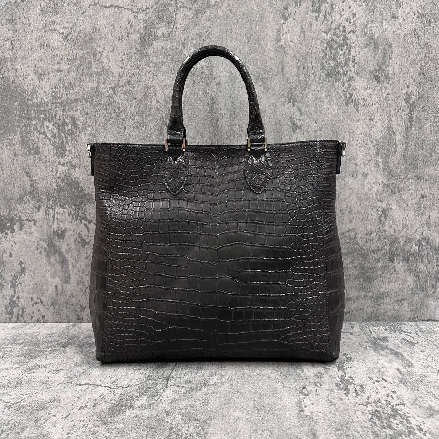 クロコダイル トートバッグ CALON - BLACK/ブラック – Le'sac