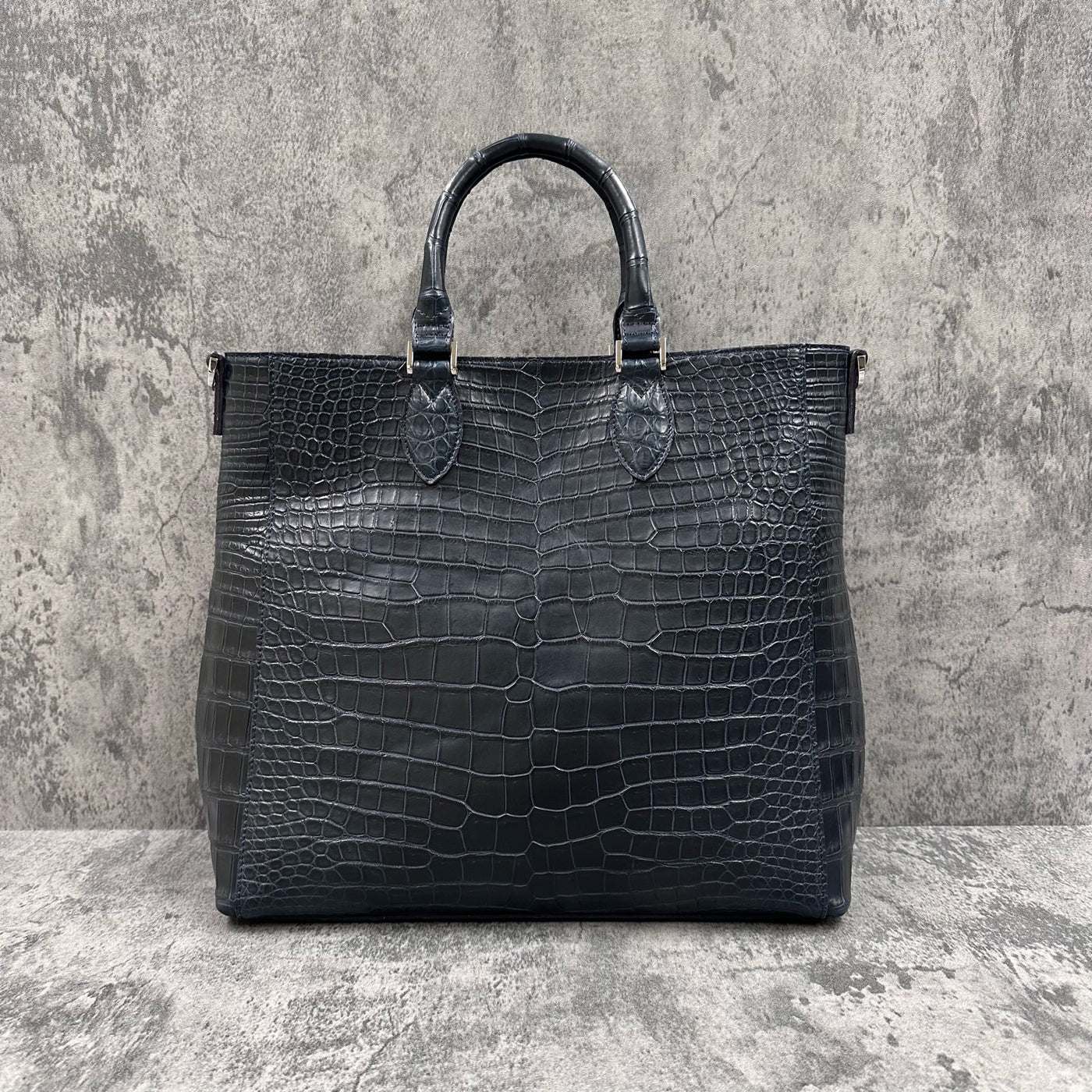 クロコダイル トートバッグ CALON - NAVY/ネイビー – Le'sac