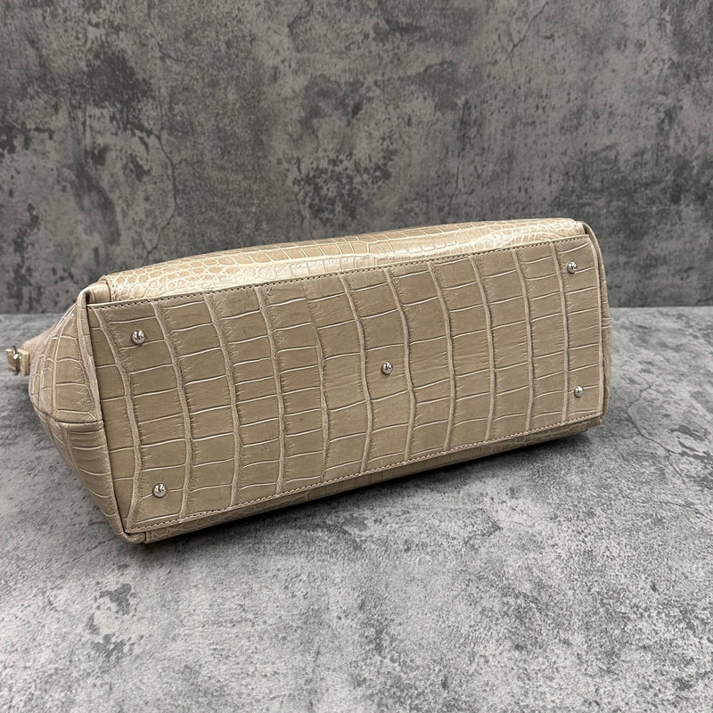 クロコダイル トートバッグ CALON - BEIGE/ベージュ