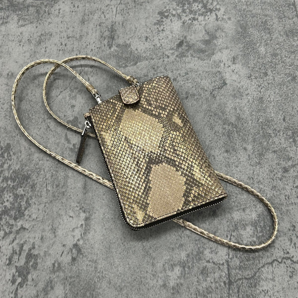 パイソンのスマホショルダー