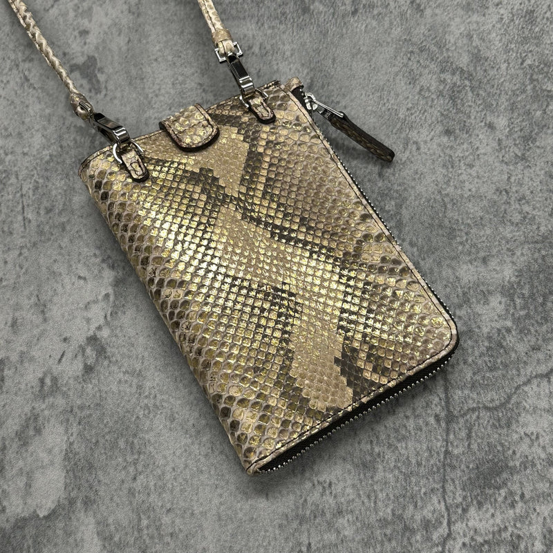 パイソンのスマホショルダー