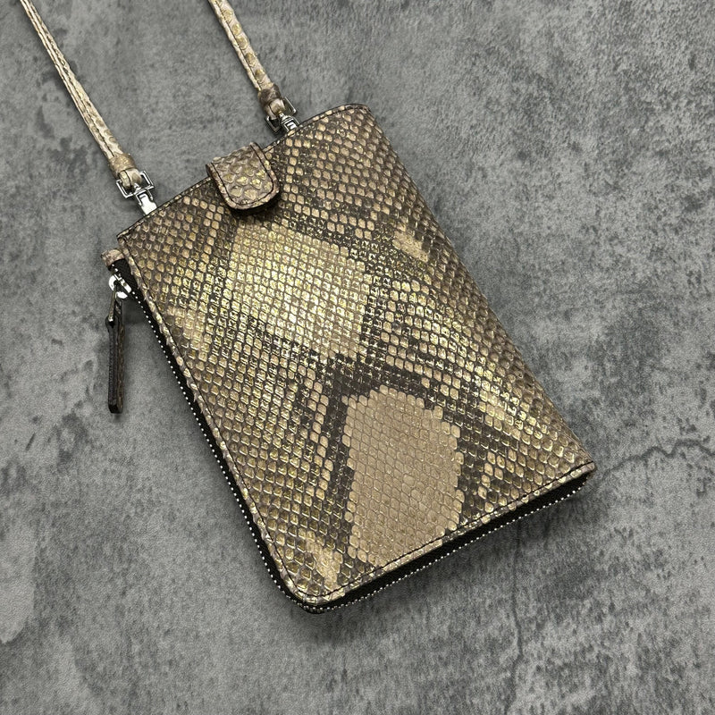 パイソンのスマホショルダー