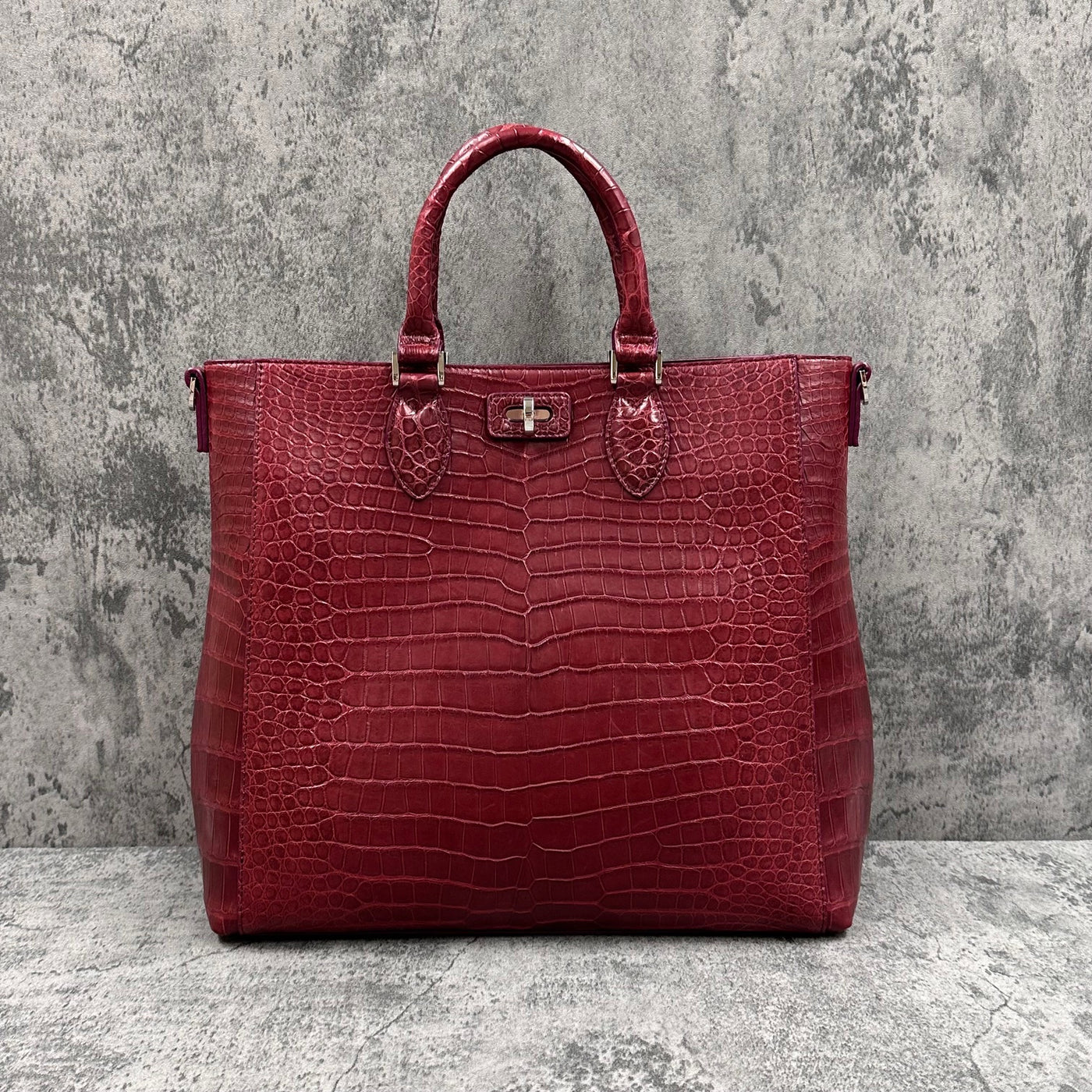 クロコダイル トートバッグ CALON - BORDEAUX/ボルドー – Le'sac