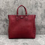 クロコダイル トートバッグ CALON - BORDEAUX/ボルドー