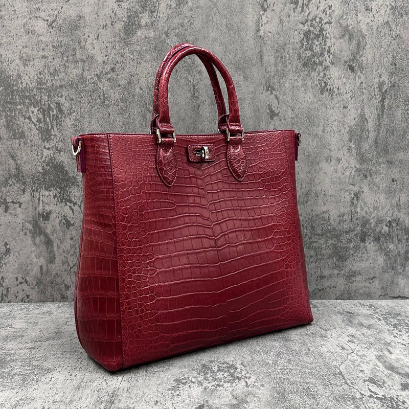 クロコダイル トートバッグ CALON - BORDEAUX/ボルドー