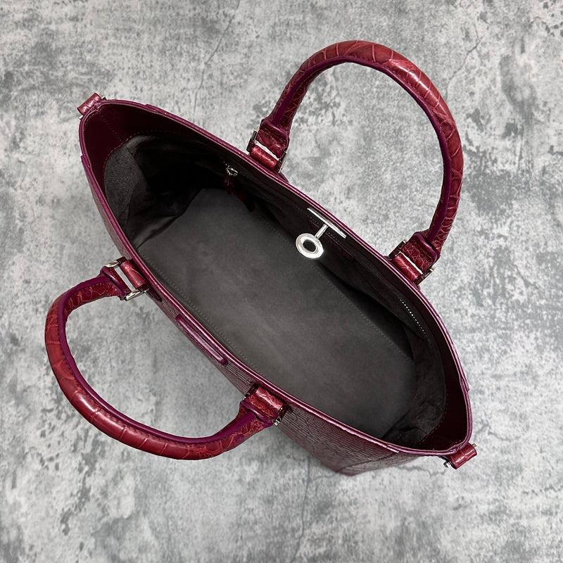 クロコダイル トートバッグ CALON - BORDEAUX/ボルドー