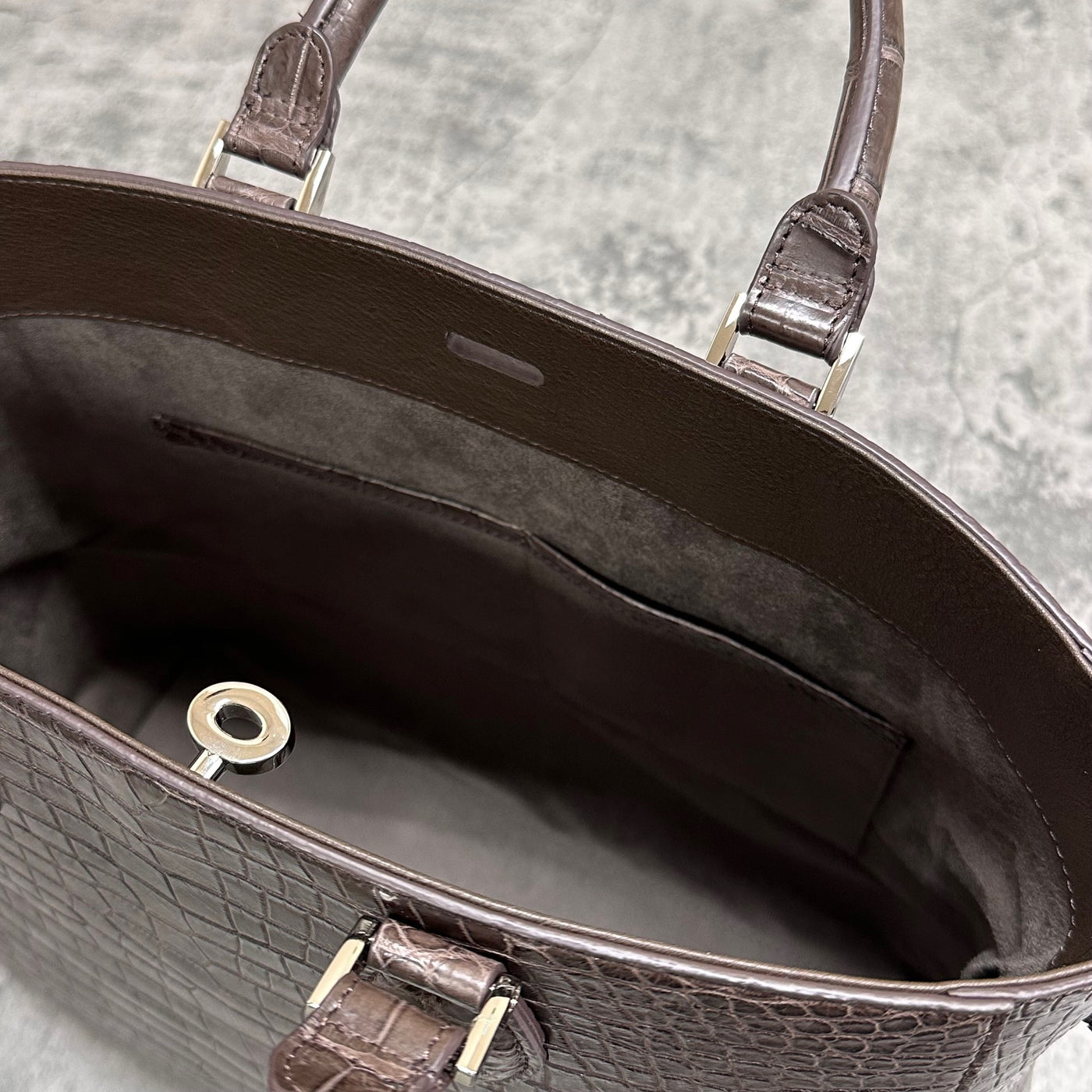クロコダイル トートバッグ CALON - BROWN/ブラウン – Le'sac