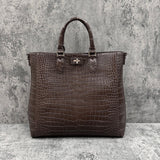 クロコダイル トートバッグ CALON - BROWN/ブラウン