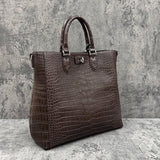 クロコダイル トートバッグ CALON - BROWN/ブラウン