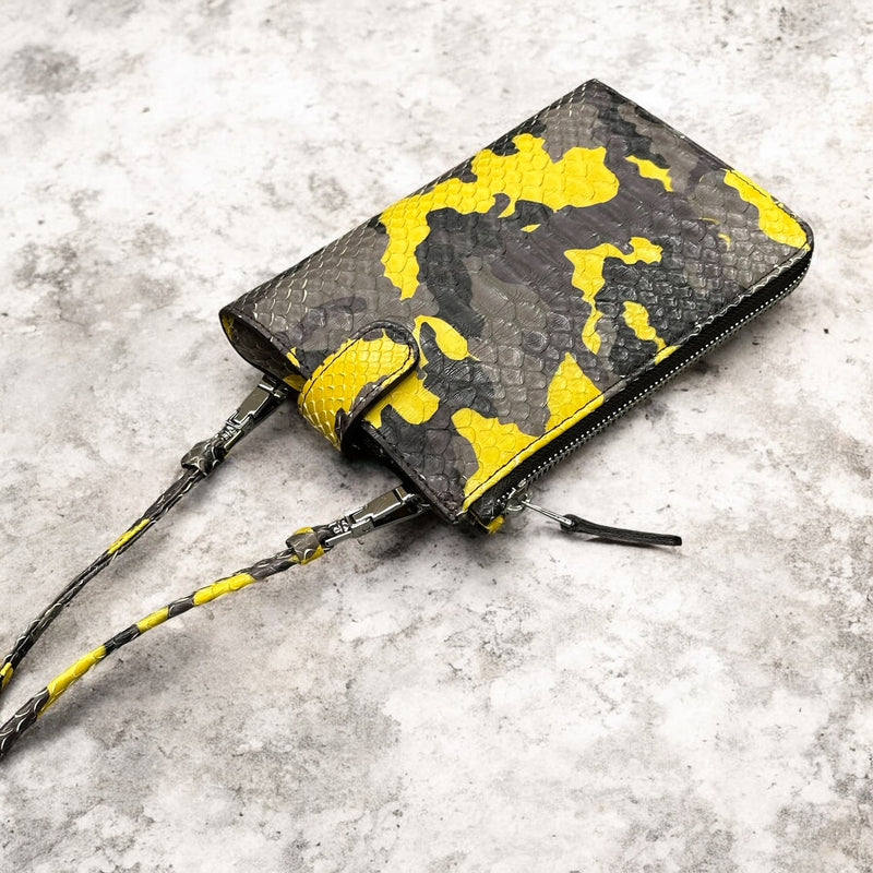 パイソンのスマホショルダー