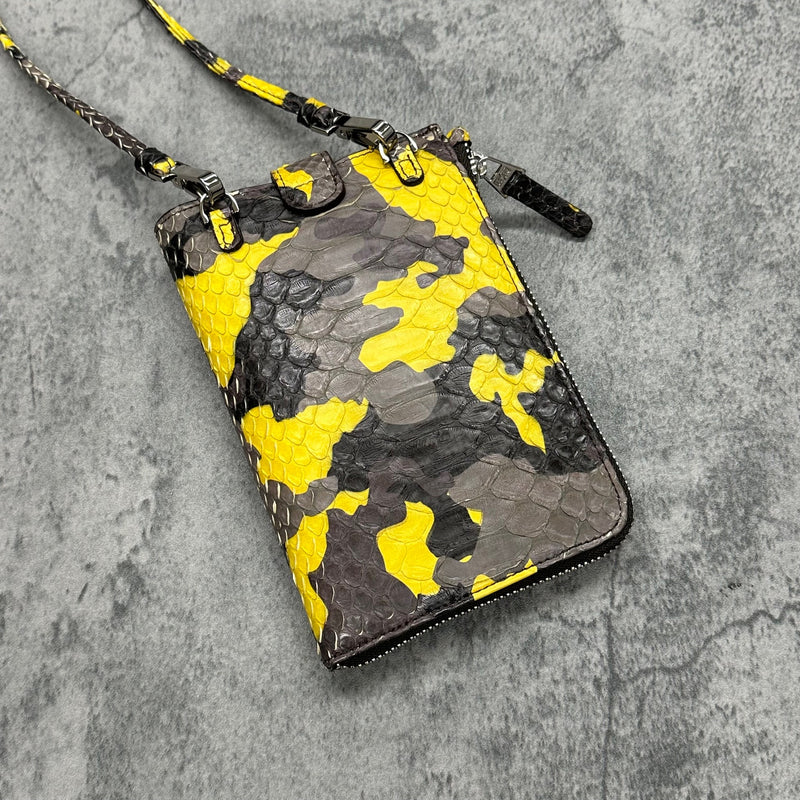 パイソンのスマホショルダー