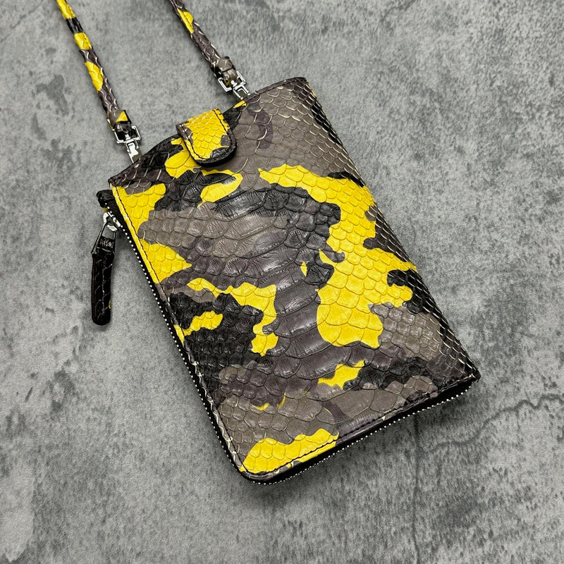 パイソンのスマホショルダー