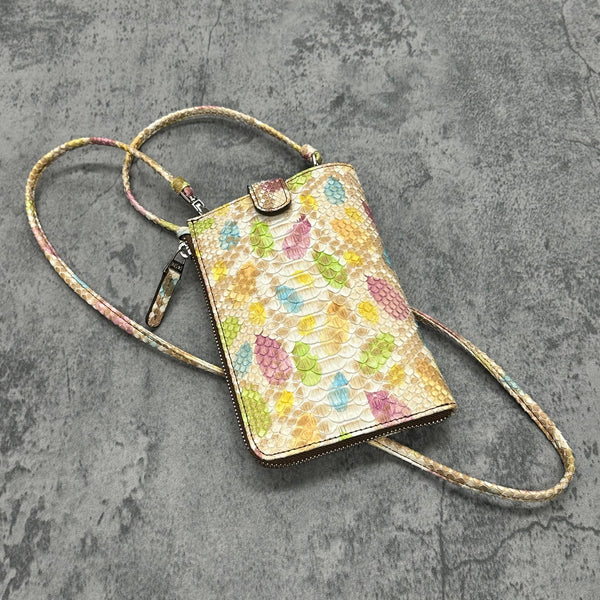 パイソンのスマホショルダー