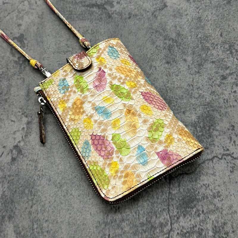 パイソンのスマホショルダー