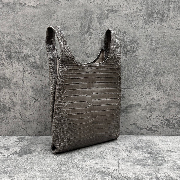 クロコダイル トートバッグ COLOGY-S - GREY/グレー