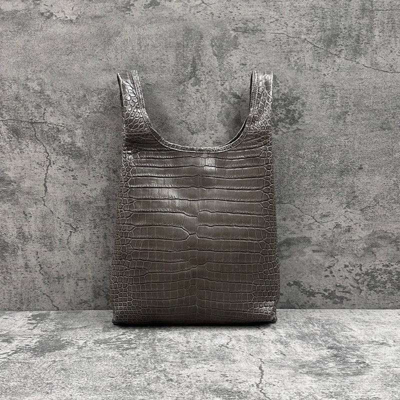 クロコダイル トートバッグ COLOGY-S - GREY/グレー