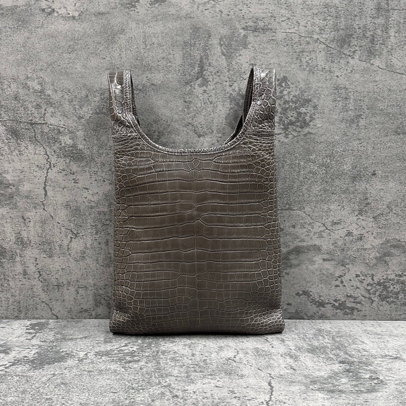 クロコダイル トートバッグ COLOGY-S - GREY/グレー