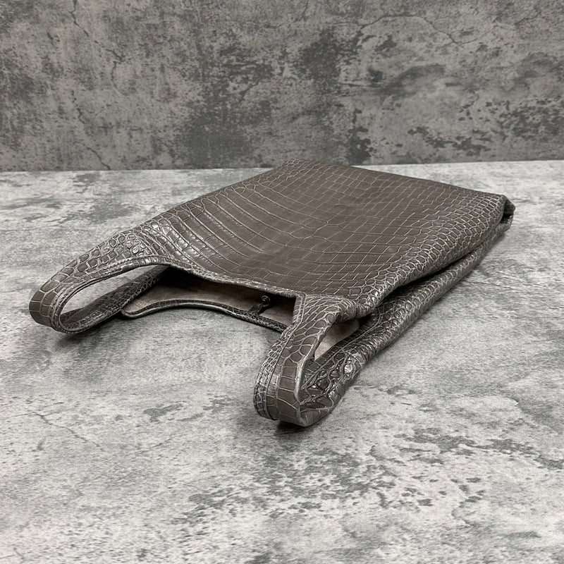 クロコダイル トートバッグ COLOGY-S - GREY/グレー