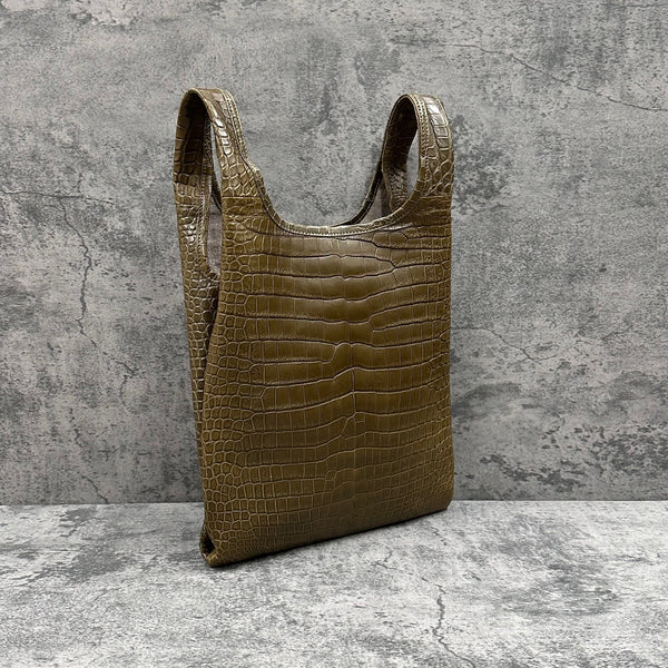 クロコダイル トートバッグ COLOGY-S - KHAKI/カーキ