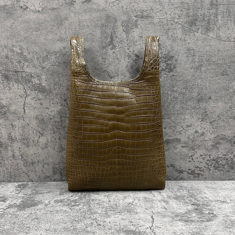 クロコダイル トートバッグ COLOGY-S - KHAKI/カーキ