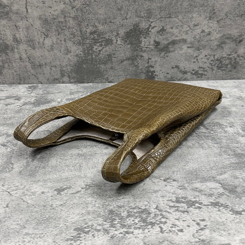 クロコダイル トートバッグ COLOGY-S - KHAKI/カーキ