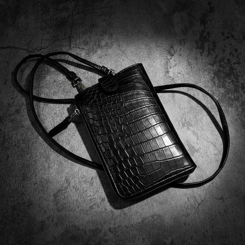 ワニ革のポシェット