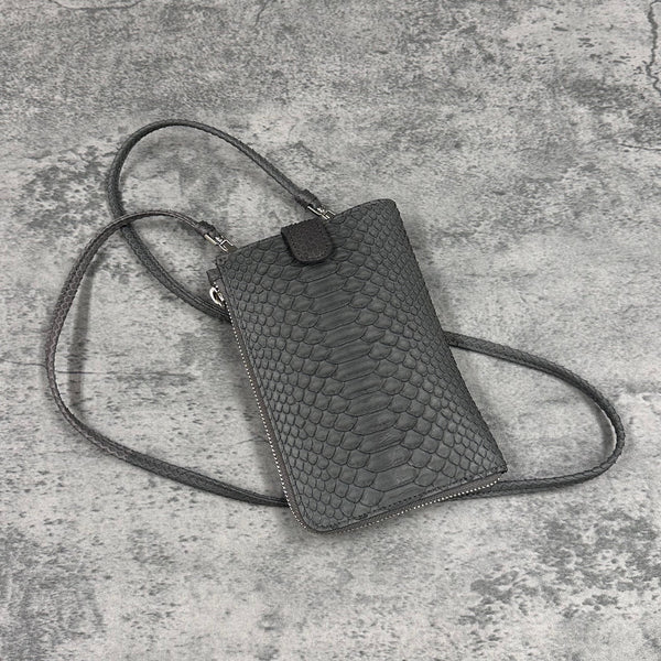 パイソン スマホショルダー CAPRI - GRAPHITE/グラファイト