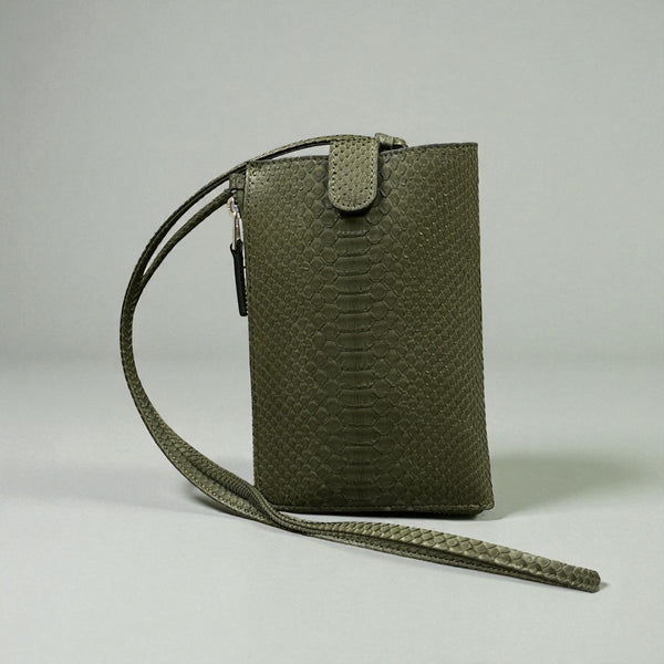 パイソンのスマホショルダー