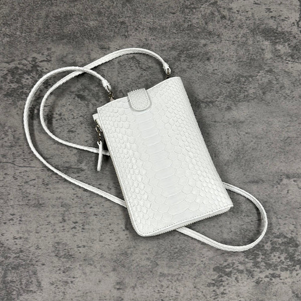 パイソン スマホショルダー CAPRI - WHITE/ホワイト
