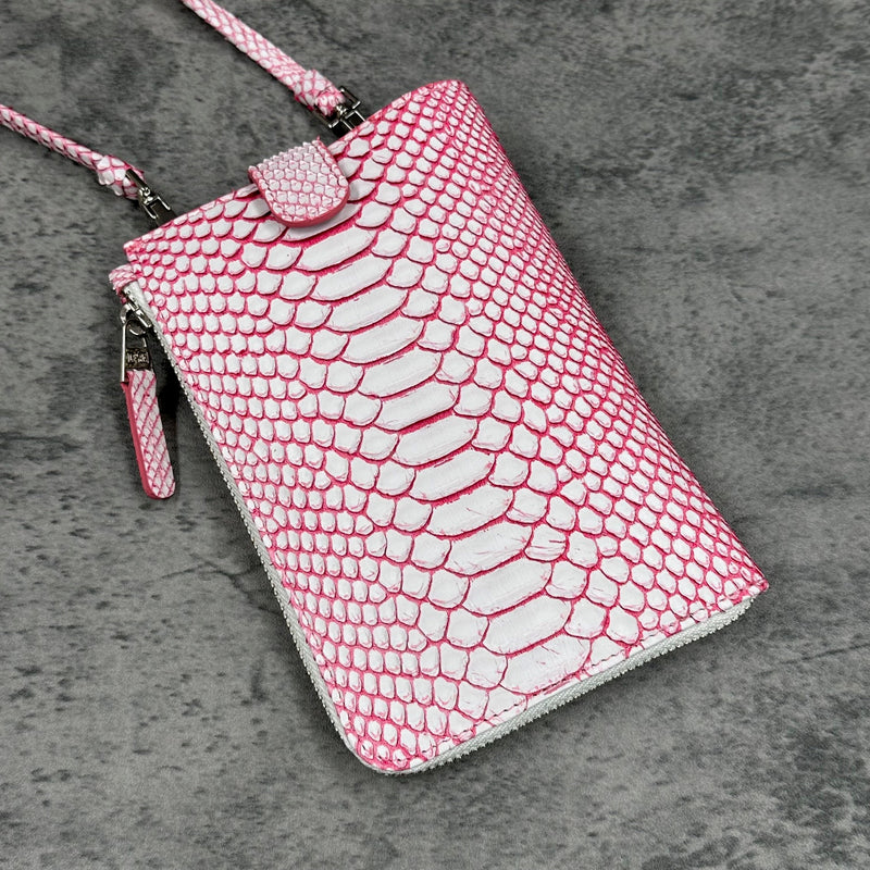 パイソン スマホショルダー CAPRI - WHITE＆RED/ホワイト＆レッド