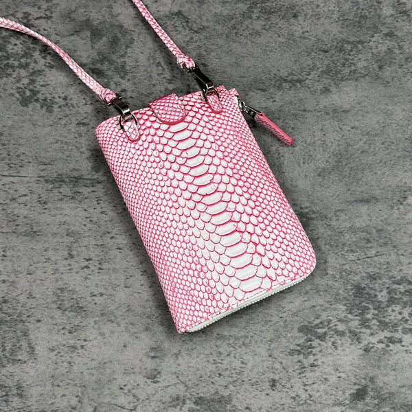パイソン スマホショルダー CAPRI - WHITE＆RED/ホワイト＆レッド