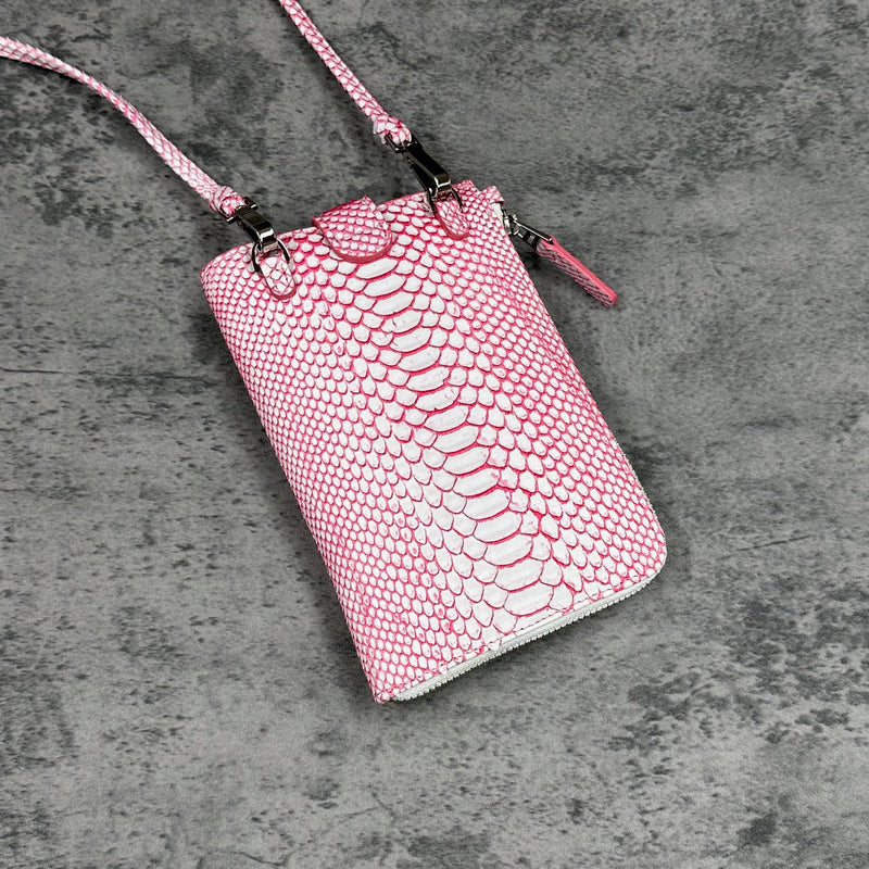 パイソン スマホショルダー CAPRI - WHITE＆RED/ホワイト＆レッド