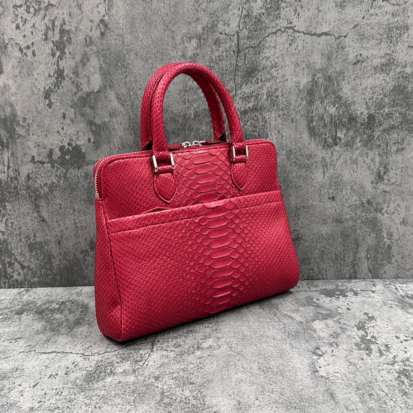パイソン ミニブリーフバッグ GENOVA - RED/レッド