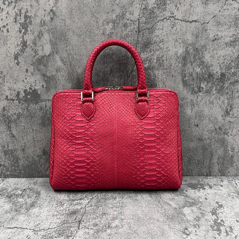 パイソン ミニブリーフバッグ GENOVA - RED/レッド