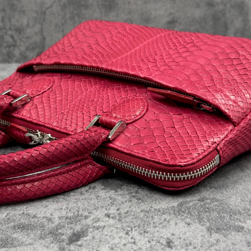 パイソン ミニブリーフバッグ GENOVA - RED/レッド