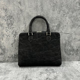 象革のミニブリーフバッグ