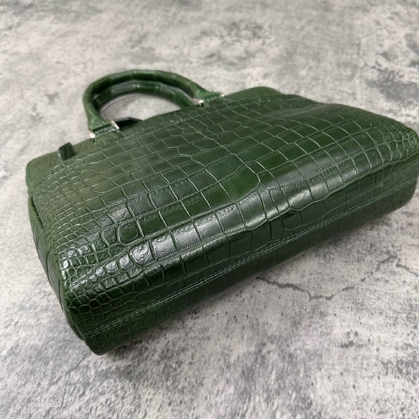 クロコダイル ミニブリーフバッグ GENOVA - GREEN/グリーン – Le'sac