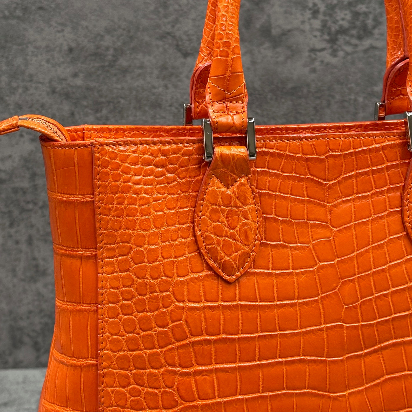 クロコダイル トートバッグ LIBIA - ORANGE/オレンジ – Le'sac