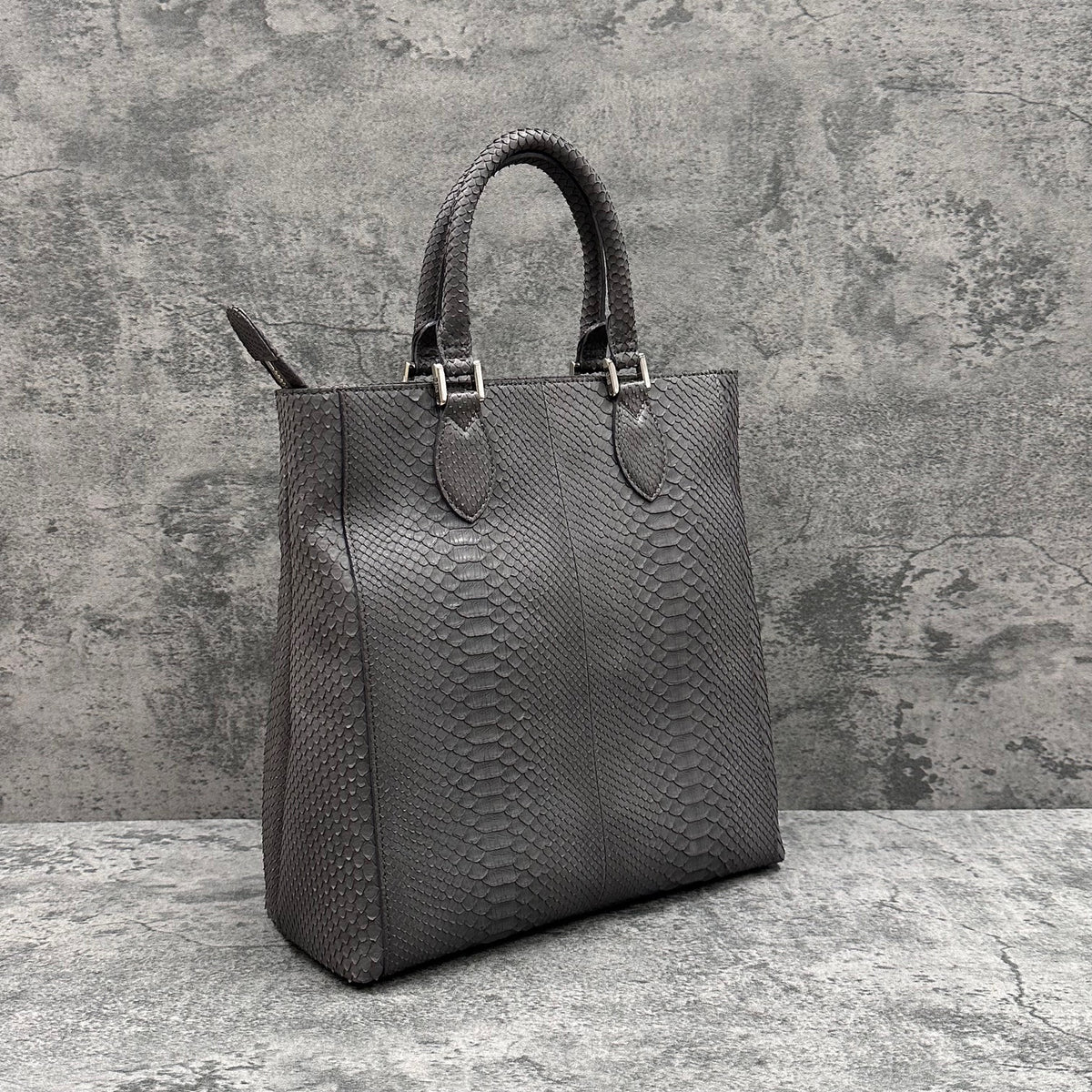 LESAC GREZZO 極上ダイヤモンドパイソン トートバッグ 大容量 A4 トートバッグ メンズ 本革 トート バッグ A4 ブロンズ レザック