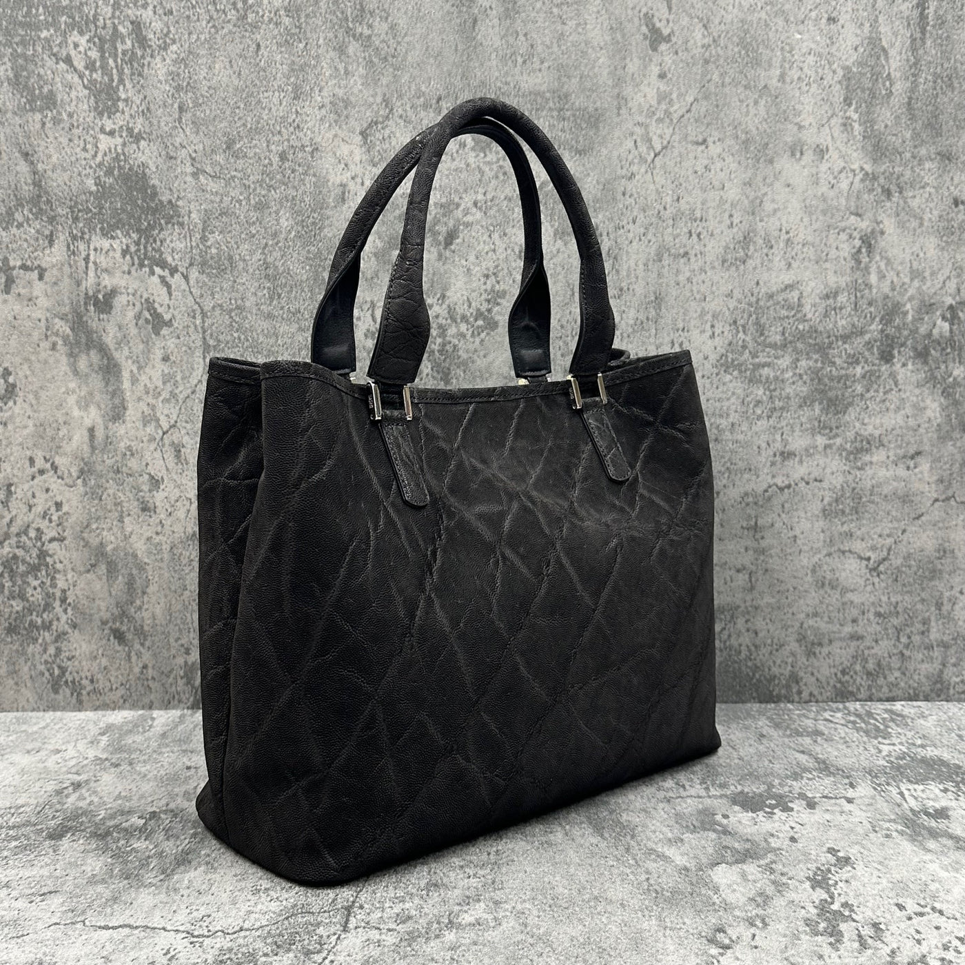 エレファント トートバッグ 象革 メンズ レディース 本革 黒 ブラック