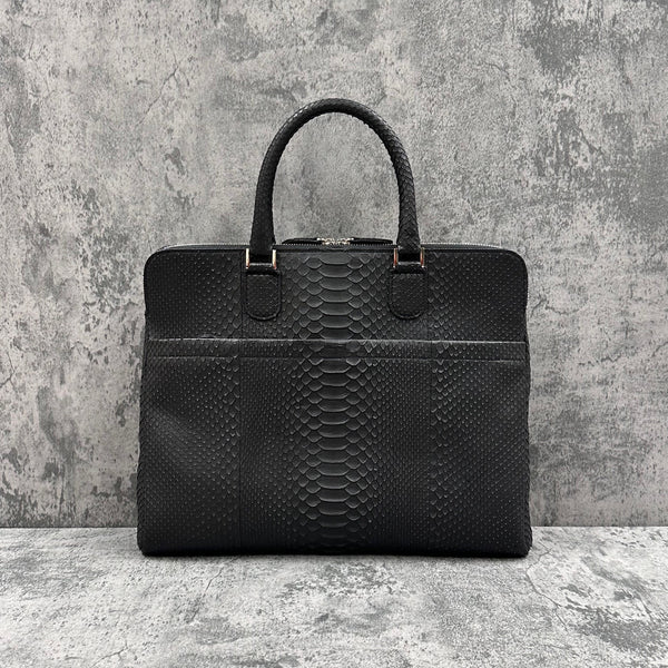 パイソン ブリーフバッグ MILAN - BLACK/ブラック