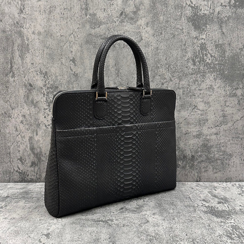 パイソン ブリーフバッグ MILAN - BLACK/ブラック