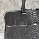 パイソン ブリーフバッグ MILAN - BLACK/ブラック
